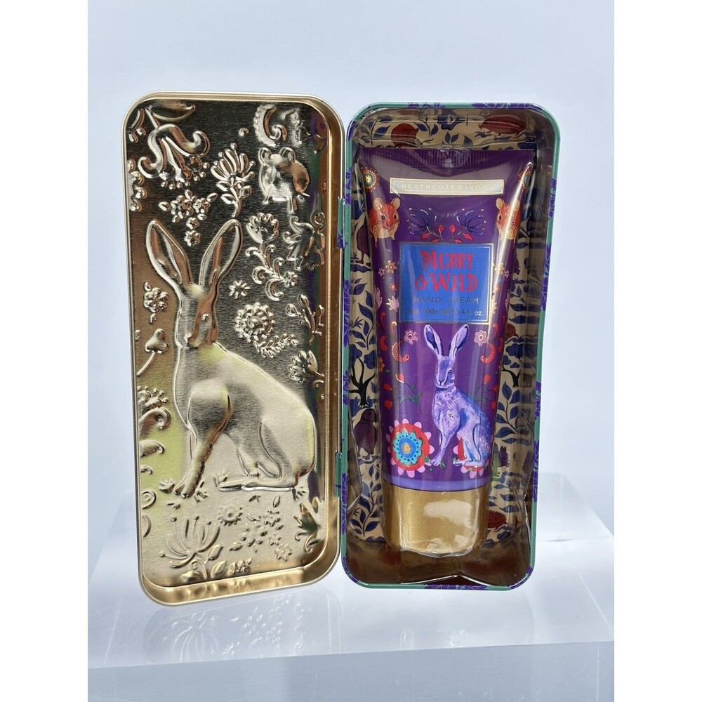 HEATHCOTE & IVORY "Merry & Wild" Hand Cream w/Tin - Hare - 3.4 fl.oz. NEW (H2)